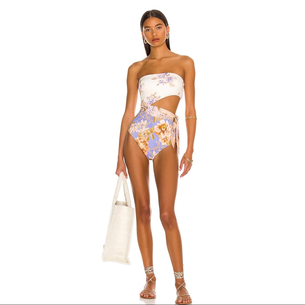 NWT Zimmerman Rosa scarf tie 1 piece swimsuit sz 1 (US 6)